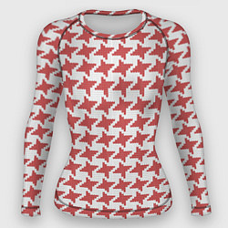 Рашгард женский Модная гусиная лапка, цвет: 3D-принт