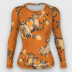 Рашгард женский Тигр паттерн, цвет: 3D-принт