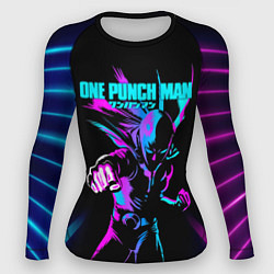 Рашгард женский Неоновый Сайтама One Punch-Man, цвет: 3D-принт