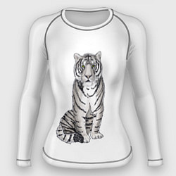 Женский рашгард Сидящая белая тигрица