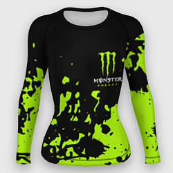 Женский рашгард Monster Energy green