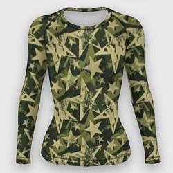 Рашгард женский Star camouflage, цвет: 3D-принт