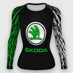 Женский рашгард Skoda нарисованные линии