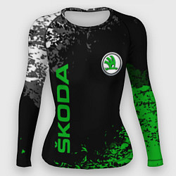 Рашгард женский Skoda: Авто бренд, цвет: 3D-принт