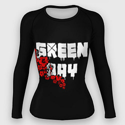 Рашгард женский Green day Цветы, цвет: 3D-принт