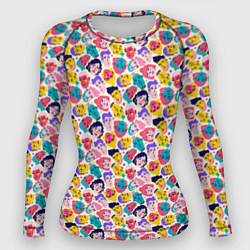 Рашгард женский Лица людей, цвет: 3D-принт