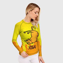 Рашгард женский Кот делает Хоба!, цвет: 3D-принт — фото 2