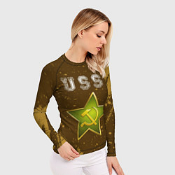 Рашгард женский USSR - ЗВЕЗДА - Краска, цвет: 3D-принт — фото 2