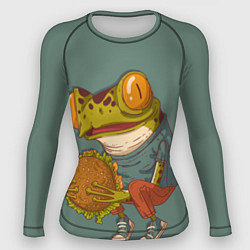 Женский рашгард Лягуха с подсолнухом