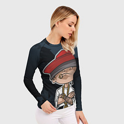 Рашгард женский Пацанчик с татухами, цвет: 3D-принт — фото 2