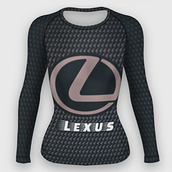 Рашгард женский LEXUS Lexus - Карбон, цвет: 3D-принт