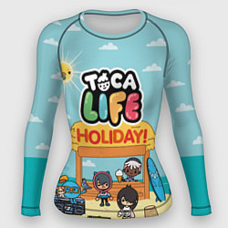 Рашгард женский Toca Life Holiday!, цвет: 3D-принт