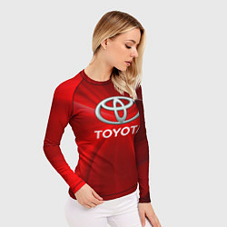 Рашгард женский Toyota тойота, цвет: 3D-принт — фото 2