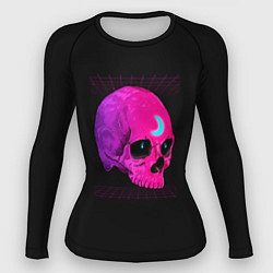 Женский рашгард Неоновый череп с огоньками