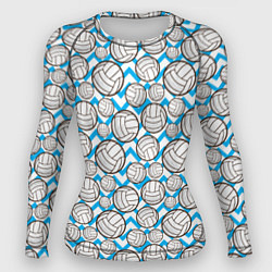 Рашгард женский Мячи Волейбольные, цвет: 3D-принт
