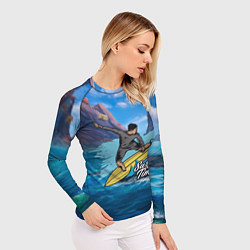 Рашгард женский Серфинг Surf, цвет: 3D-принт — фото 2