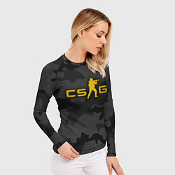 Рашгард женский Counter-Strike Камуфляж Тёмные Воды, цвет: 3D-принт — фото 2