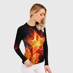 Рашгард женский Flower Neon Fashion 2035 Flame, цвет: 3D-принт — фото 2