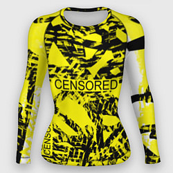 Рашгард женский Censored Коллекция Get inspired! Fl-182-c-y, цвет: 3D-принт