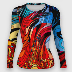 Рашгард женский Abstract color pattern Fashion 2022, цвет: 3D-принт