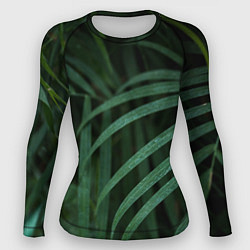 Рашгард женский Камуфляж-тропики, цвет: 3D-принт