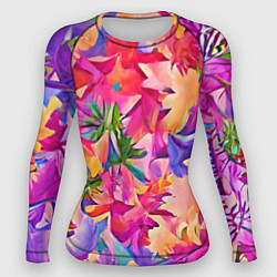 Рашгард женский Цветочные бутоны, цвет: 3D-принт