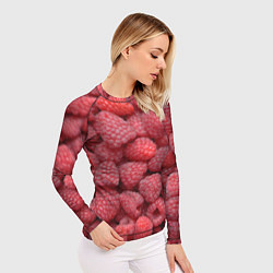 Рашгард женский Малина - ягоды, цвет: 3D-принт — фото 2