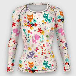 Женский рашгард COLORFUL FUNNY KITTENS