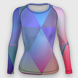 Рашгард женский Крупные квадраты, цвет: 3D-принт