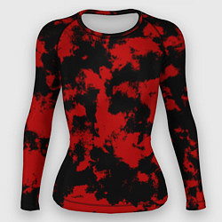 Рашгард женский Черно-красная абстракция, цвет: 3D-принт