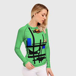 Рашгард женский Дома и линии, цвет: 3D-принт — фото 2