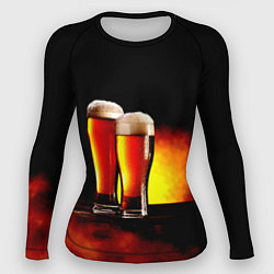 Рашгард женский Пивасик с Пенкой, цвет: 3D-принт