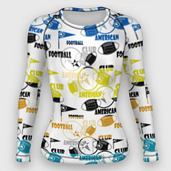 Женский рашгард American football sports pattern