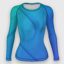 Рашгард женский Голубой градиент, цвет: 3D-принт