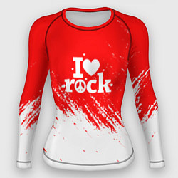 Женский рашгард I love rock - краска
