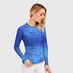 Рашгард женский Капли воды - текстура, цвет: 3D-принт — фото 2