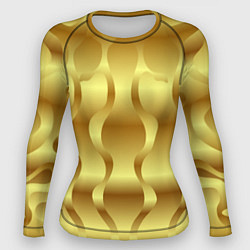 Рашгард женский Золото абстрактная графика, цвет: 3D-принт