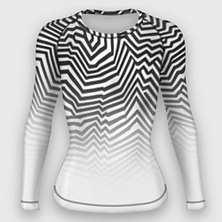 Рашгард женский Гипнотические узоры, градиент, цвет: 3D-принт