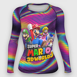 Рашгард женский Герои Super Mario 3D World - Nintendo, цвет: 3D-принт