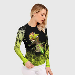 Рашгард женский Худвинк в лесу, цвет: 3D-принт — фото 2