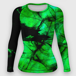 Рашгард женский Зеленый фантом, цвет: 3D-принт