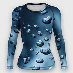 Рашгард женский Капли воды на матовом стекле - текстура, цвет: 3D-принт