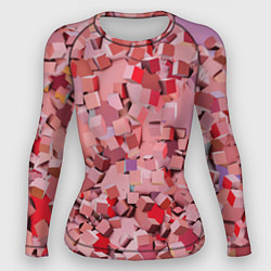 Рашгард женский Розовые кубы, цвет: 3D-принт
