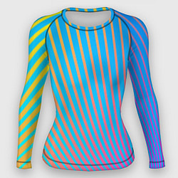 Рашгард женский Абстрактные линии, цвет: 3D-принт