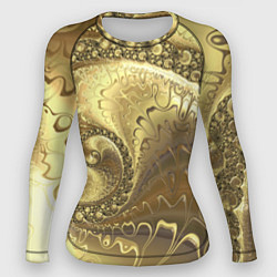 Рашгард женский Золотая абстракция, цвет: 3D-принт