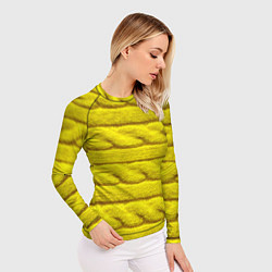 Рашгард женский Жёлтый свитер - Осень-Зима 2028, цвет: 3D-принт — фото 2
