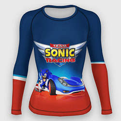 Рашгард женский Team Sonic Racing - Ёжик и его точило, цвет: 3D-принт