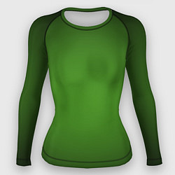 Рашгард женский Зеленый с затемняющей виньеткой, цвет: 3D-принт