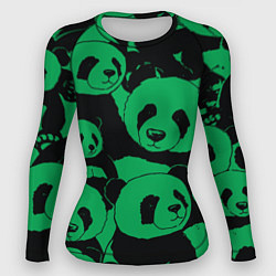 Женский рашгард Panda green pattern