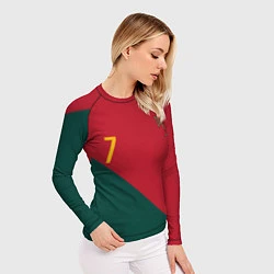 Рашгард женский Роналду ЧМ 2022 сборная Португалии, цвет: 3D-принт — фото 2